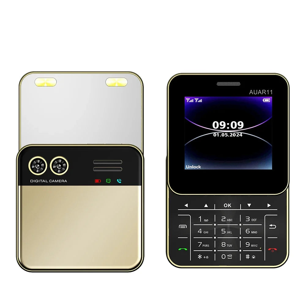SERVO Rotatable Mini Mobile Phone 2G GSM 2 SIM Standby Magic Voice FM Radio Quick Dialing Button Slider Small Cellphones