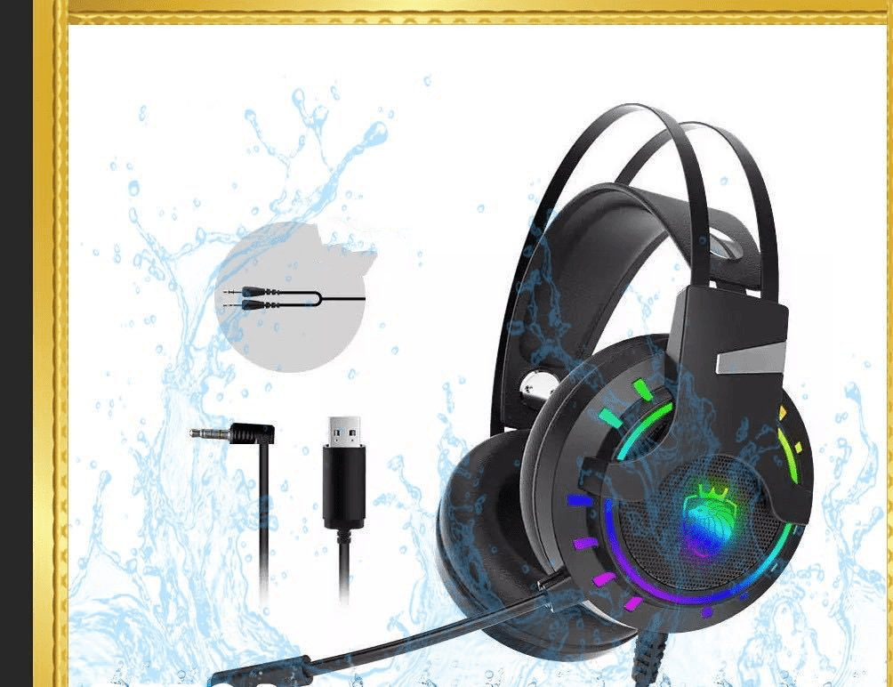 Luxury Gaming Headset with Microphone 3.5mm Wired Earphone Surround Sound Game Headphone for PC Gamer Computer Laptop Xbox