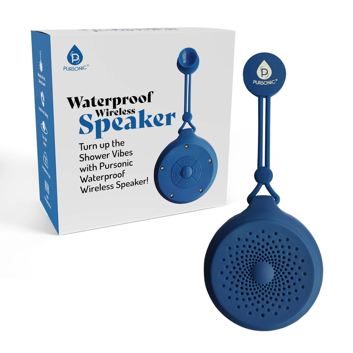 Weather-resistant Bluetooth shower speaker for portable music and everyday listening