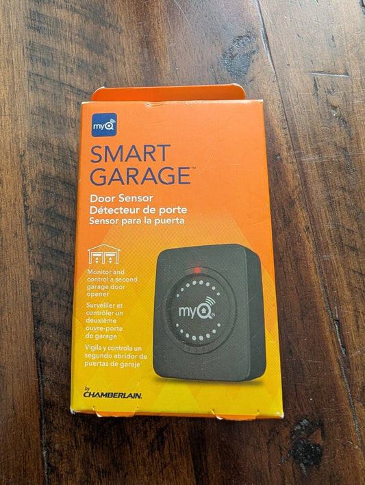 myQ smart garage door sensor for monitoring garage door status in a connected home
