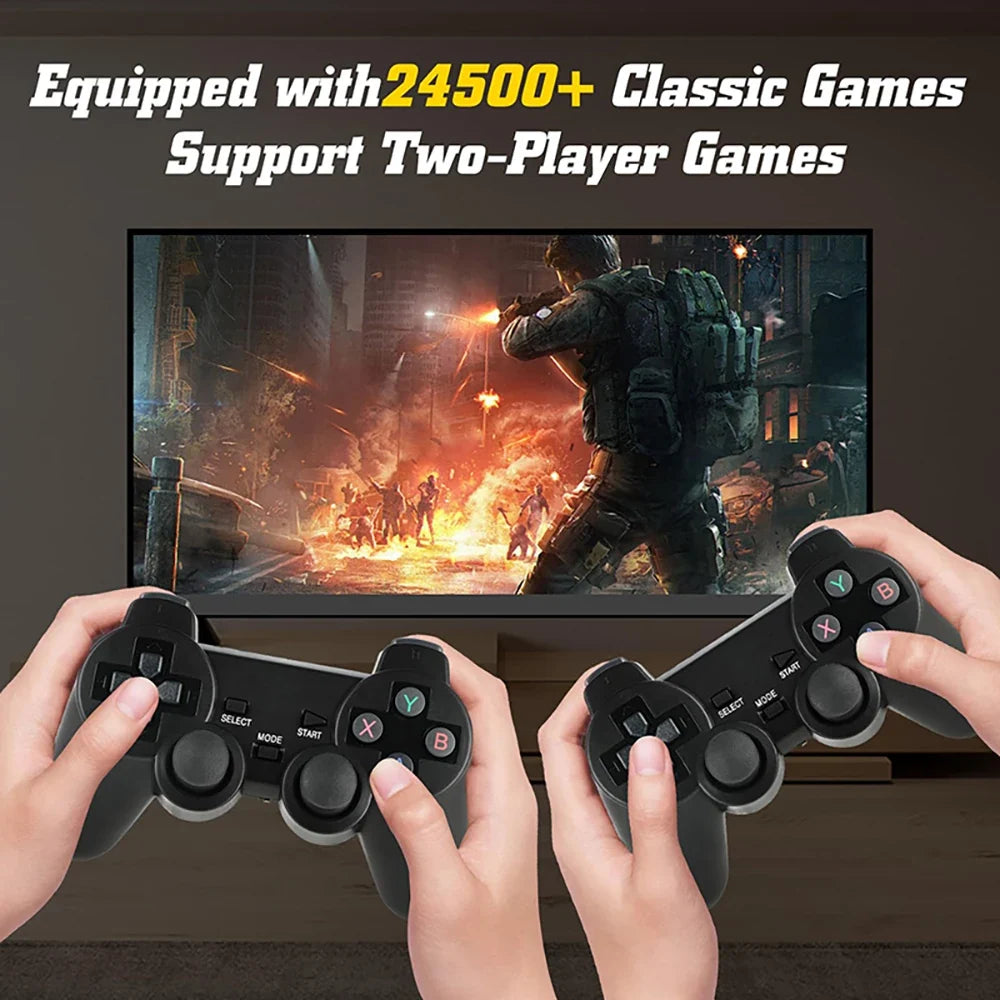 Retro Game Console with 20,000 Games and Wireless Controllers