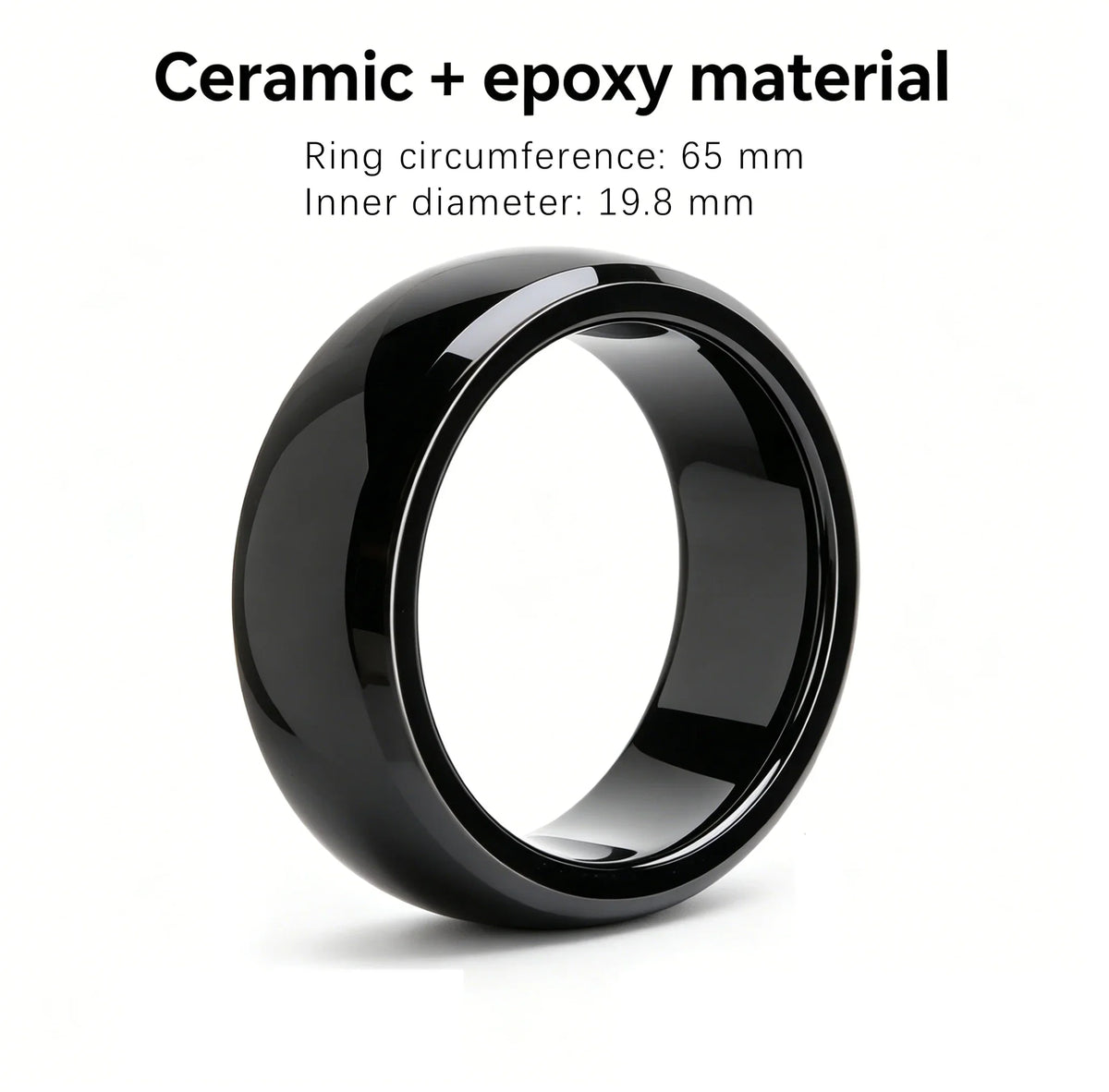 Ntag216 NFC Full Ceramic Smart Ring Compatible with NFC Enabled Phones and Devices Programmable for Bussiness Tags