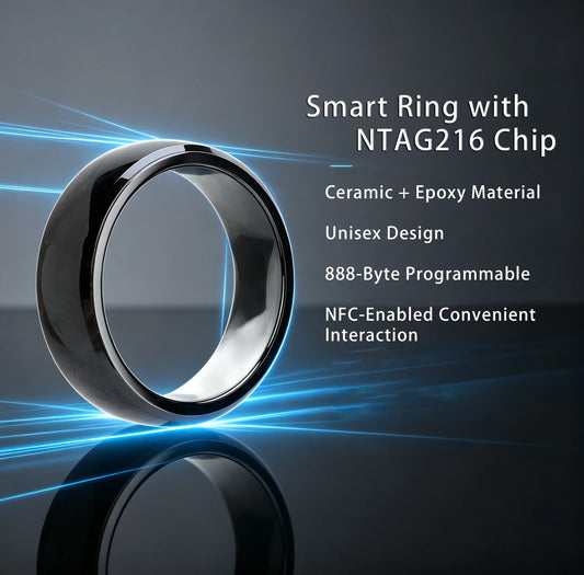 Ntag216 NFC Full Ceramic Smart Ring Compatible with NFC Enabled Phones and Devices Programmable for Bussiness Tags