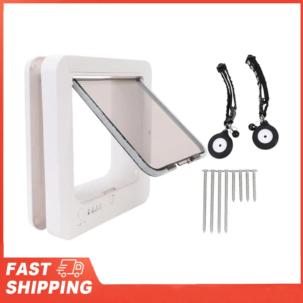 Collar Cat Door Smart Cat Door Automatic Sensing with Collar Activated Easy Installation Pet Door for Home Smart Cat Door