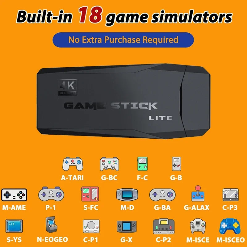 Retro Game Console with 20,000 Games and Wireless Controllers