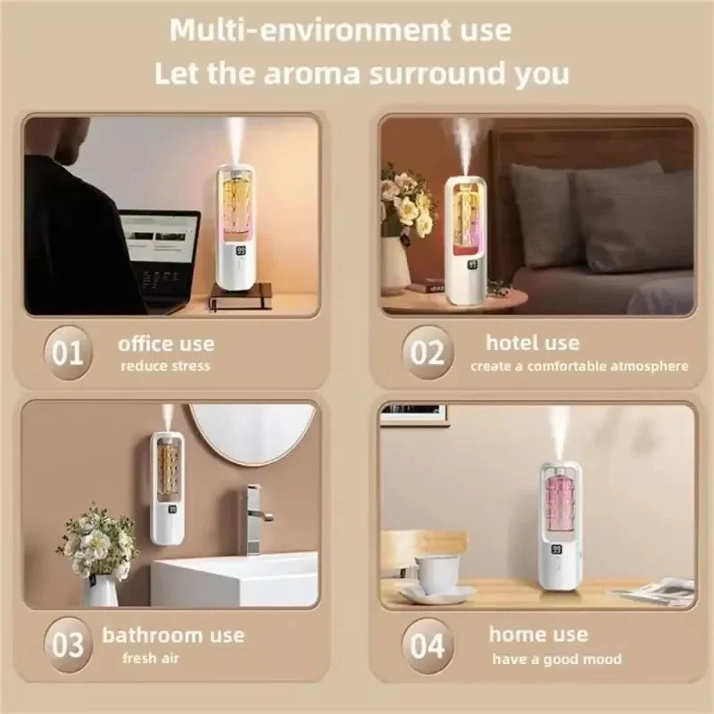 50ml Essential Oils Diffuser USB Multi-mode LED Digital Display 5 Gear Home Wall Mounted Display Air Freshener Smart Fragrance