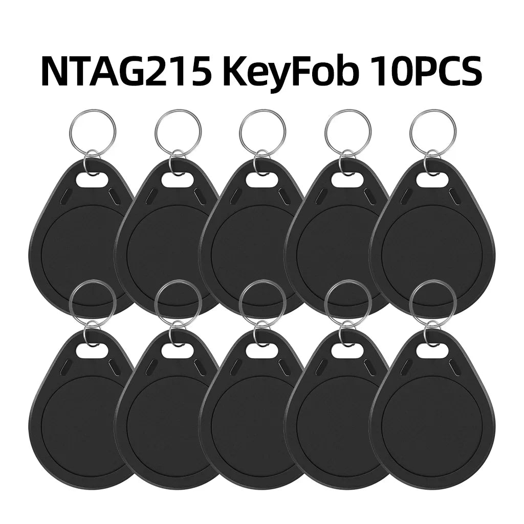 NTAG215 NFC KeyFob Waterproof Rewritable Keychain 504 Bytes Compatible with Amiibo & Apple Shortcuts for iOS Android