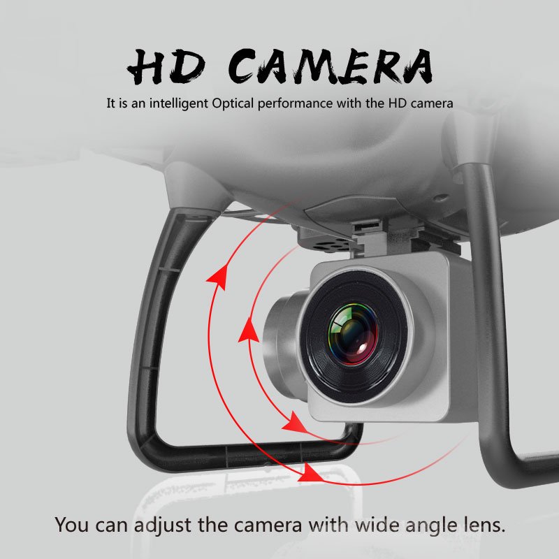 HD camera with wide-angle lens on a gray background