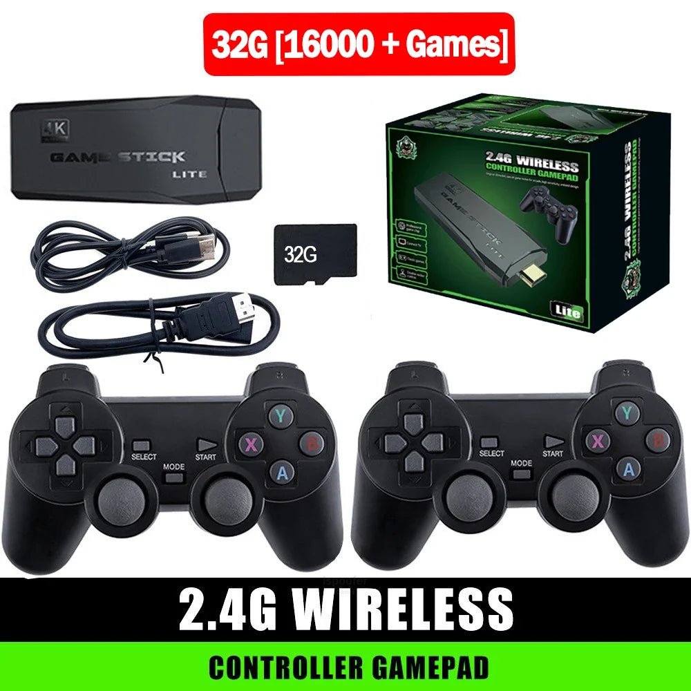Retro Game Console with 20,000 Games and Wireless Controllers