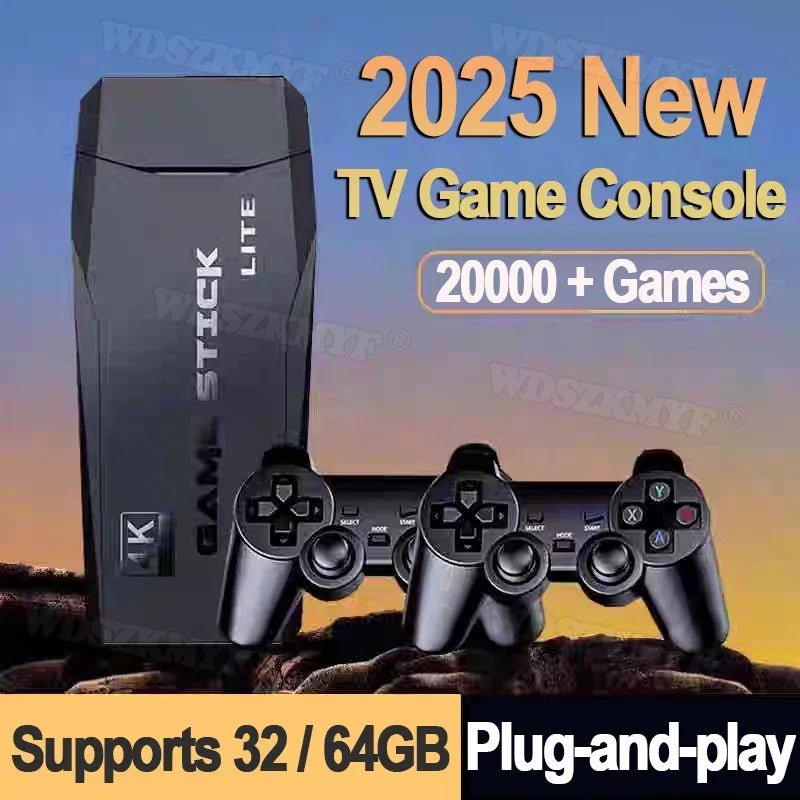 Retro Game Console with 20,000 Games and Wireless Controllers