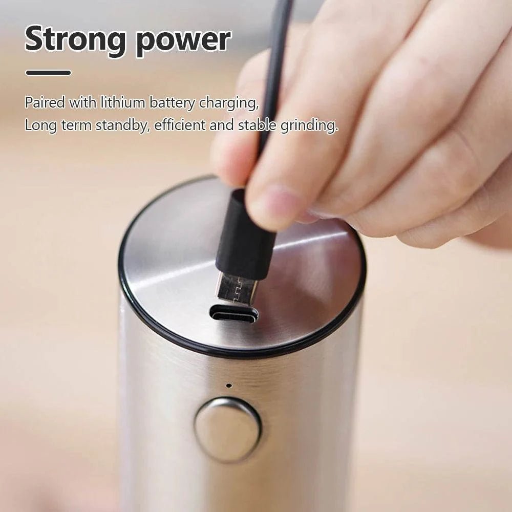 Rechargeable Electric Pepper Grinder – Adjustable Spice Mill