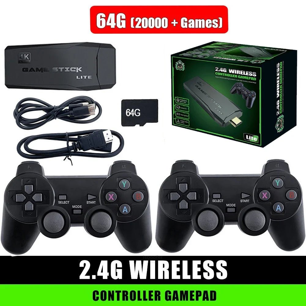 Retro Game Console with 20,000 Games and Wireless Controllers